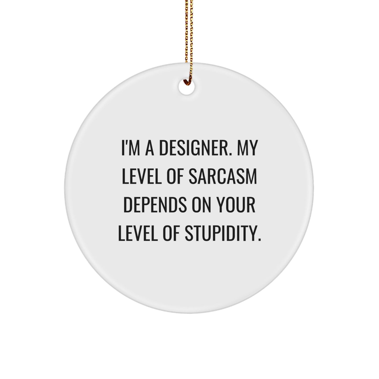 Christmas Gift Ornament for Her Present – I'm A Designer - Image 1