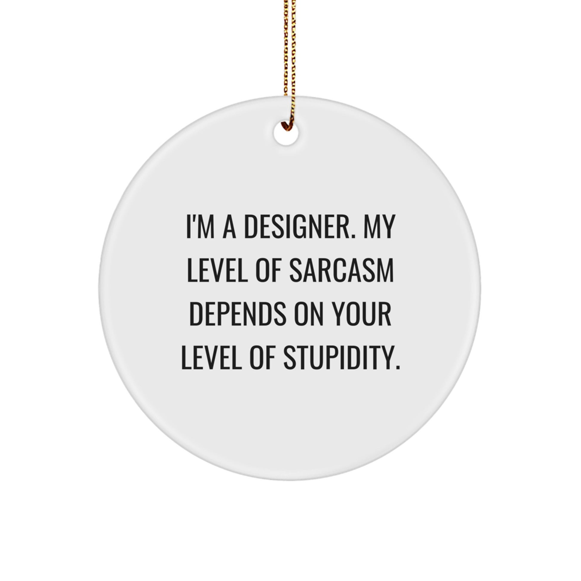 Christmas Gift Ornament for Her Present – I'm A Designer - Image 1