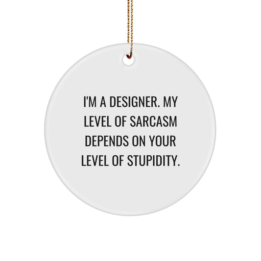 Christmas Gift Ornament for Her Present – I'm A Designer - Image 1