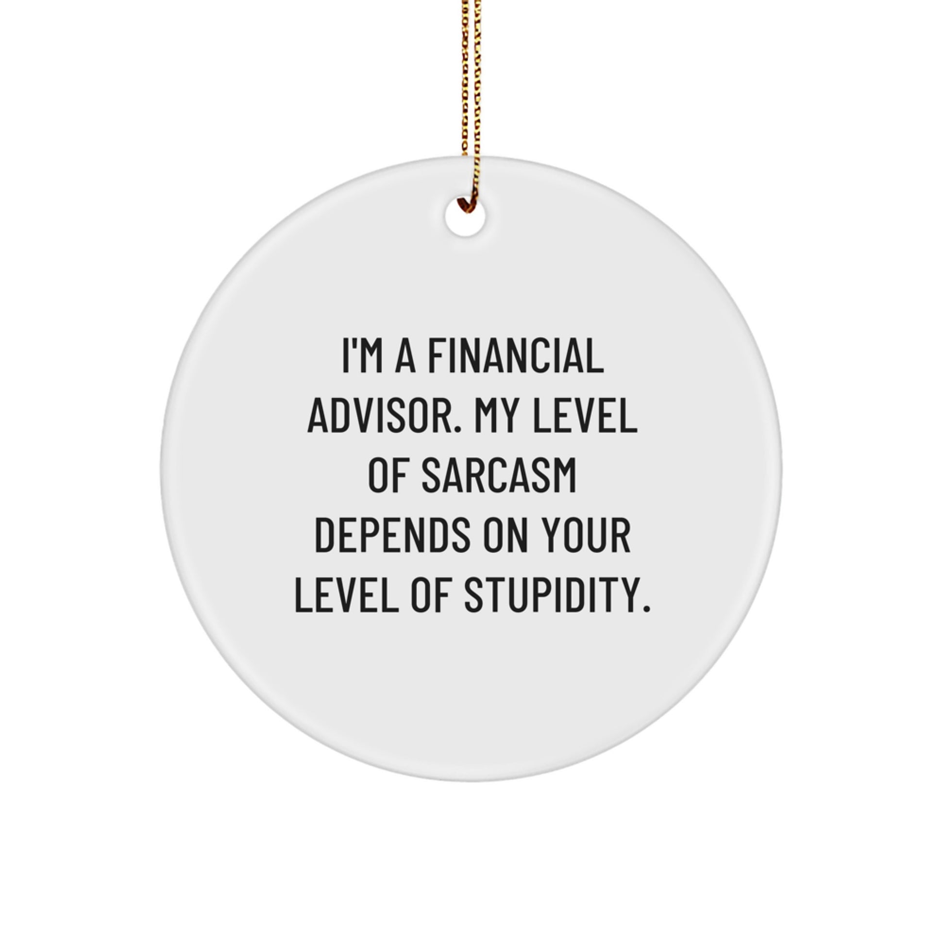 Financial Advisor Keepsake Christmas Ornament for Him Gift - Image 1