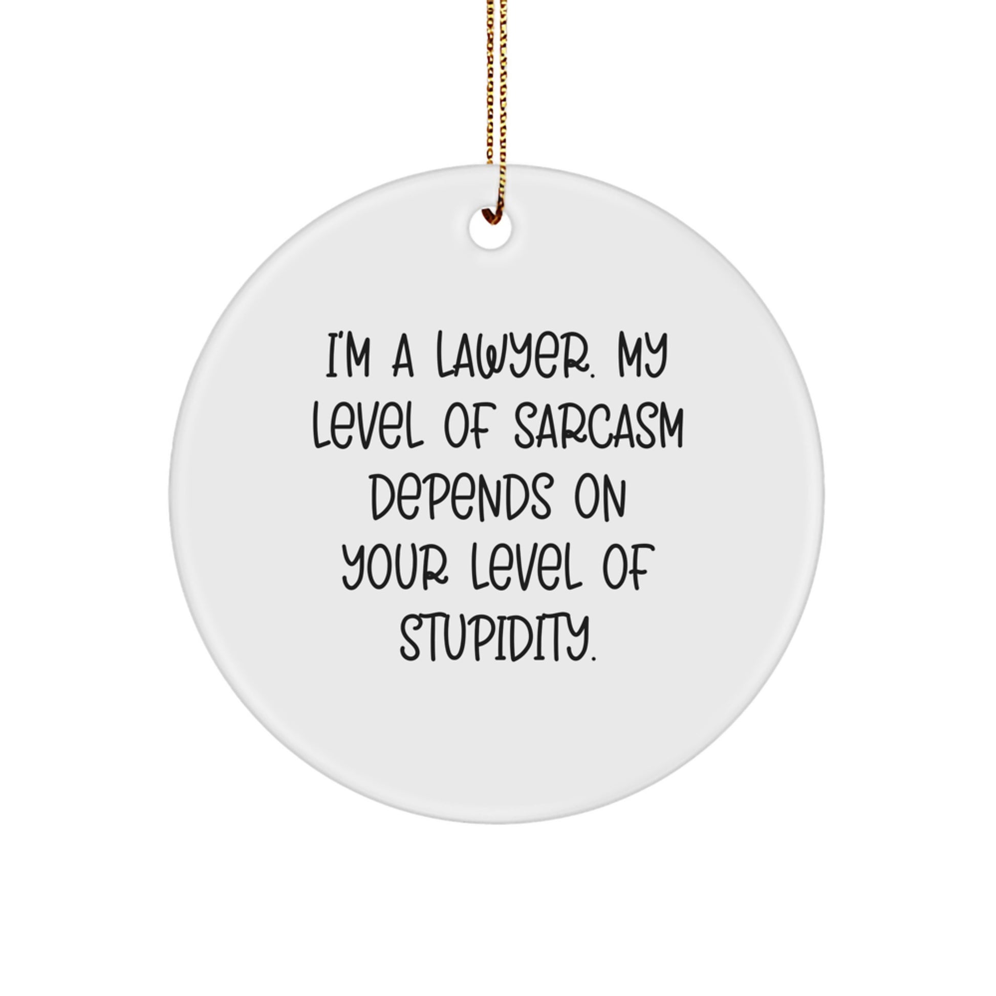 Lawyer Christmas Ornament Keepsake for Him Humorous Surprise Gift - Image 1