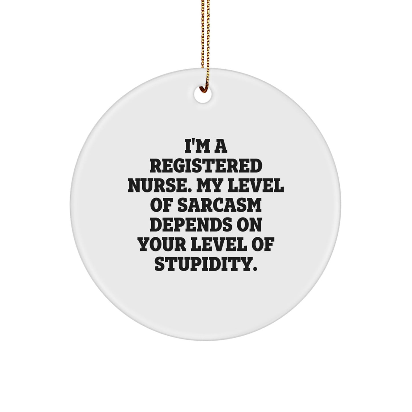 Registered Nurse Circle Ornament Keepsake for Him Christmas Gift - Image 1