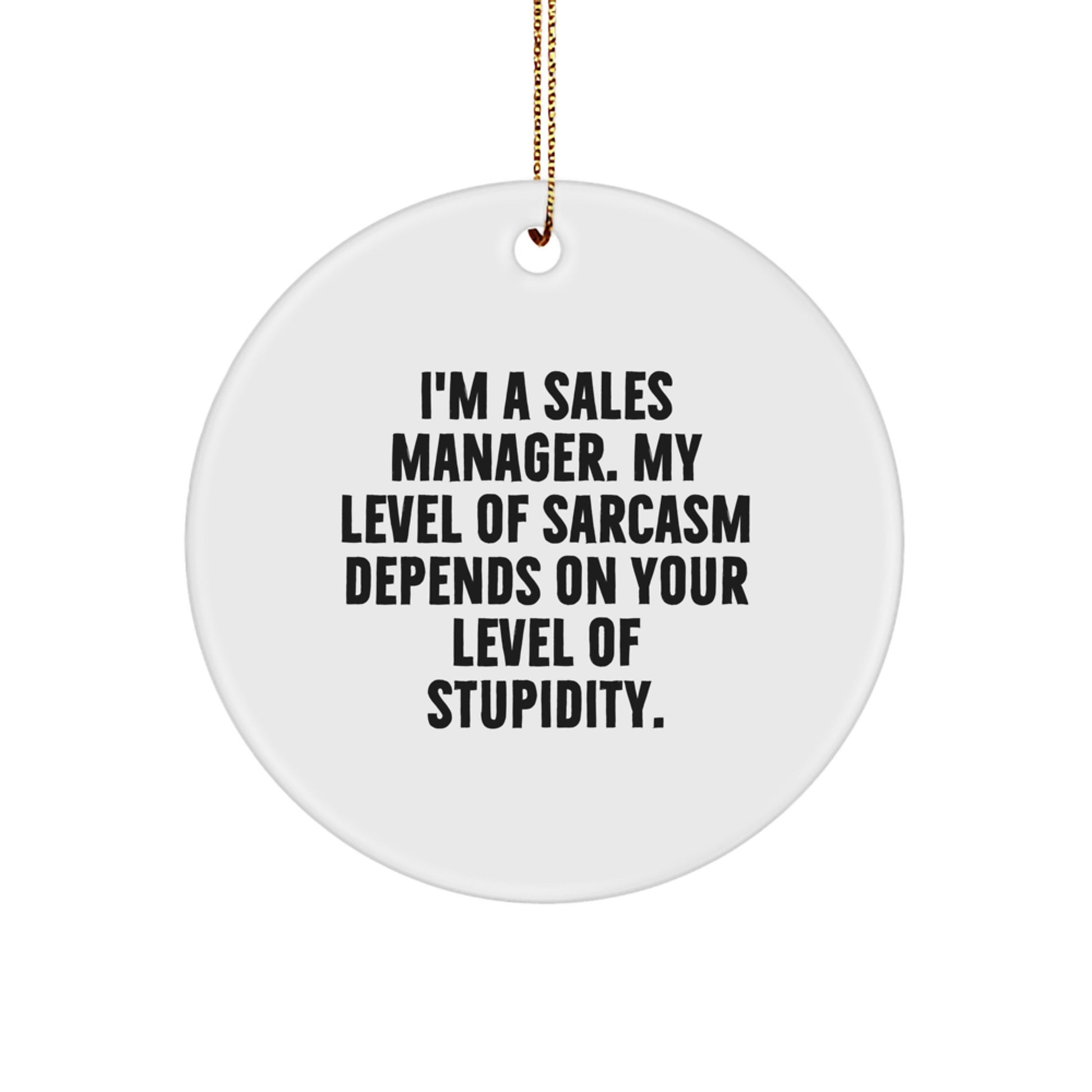 Witty Sales Manager Christmas Ornament for Friends Novelty Gift - Image 1