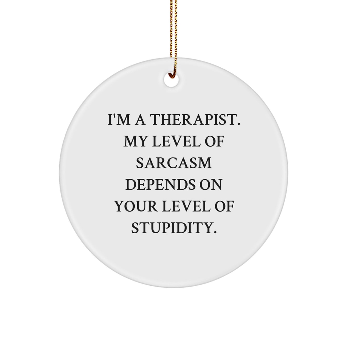 Witty Therapist Christmas Ornament for Friends Gift Novelty Humor - Image 1