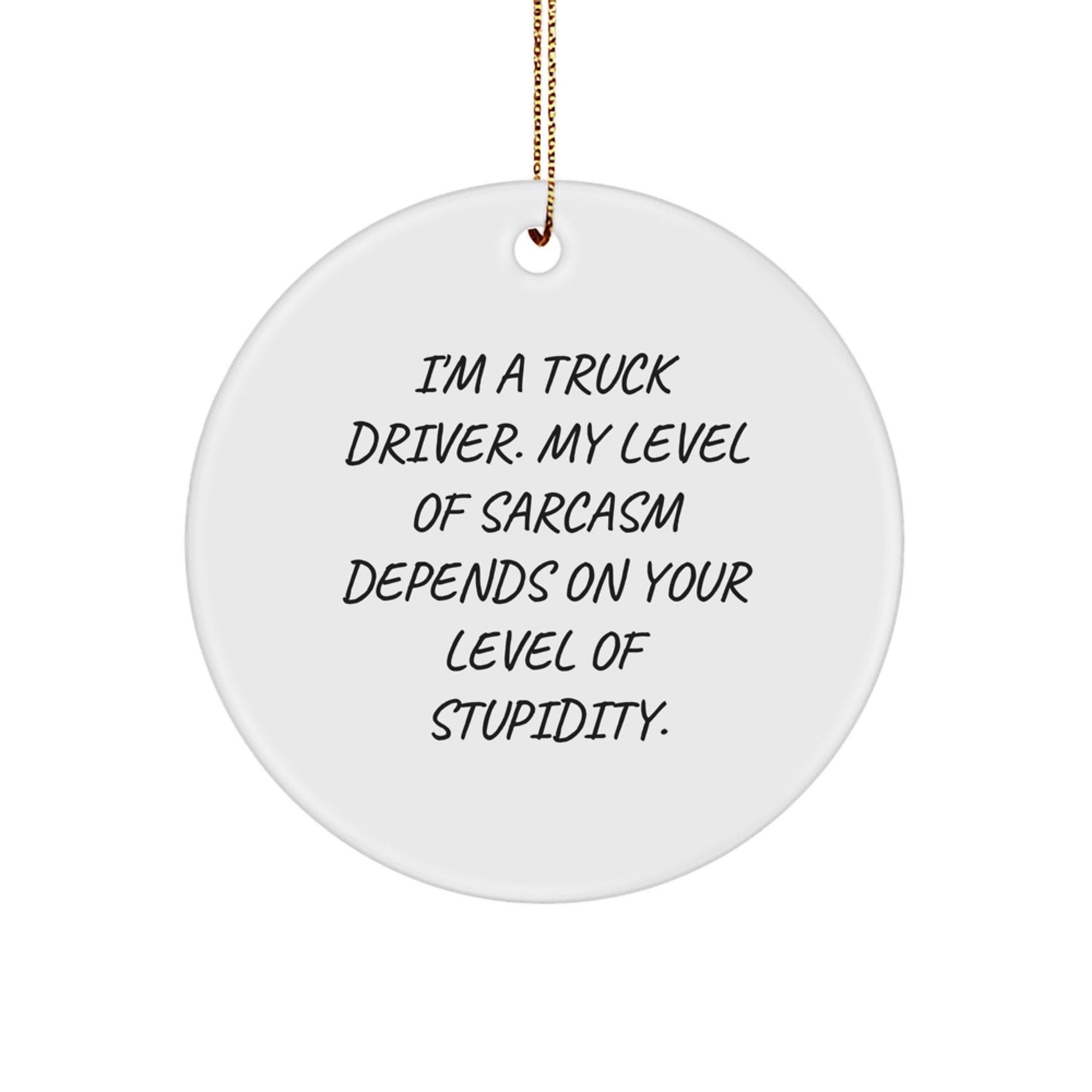 Funny Truck Driver Gifts for Men - I'm A Truck Driver Circle Ornament, Unique Christmas Decorations from Friends, Coworkers, Family - Image 1