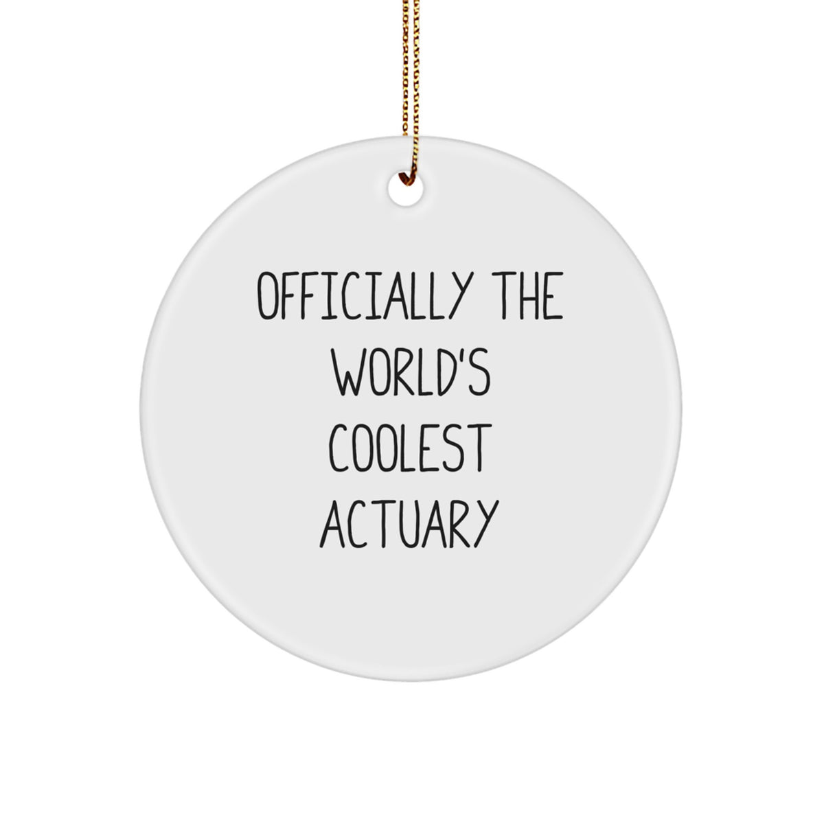 Christmas Unique Gift Actuary Ornament for Her Present Officially Coolest - Image 1