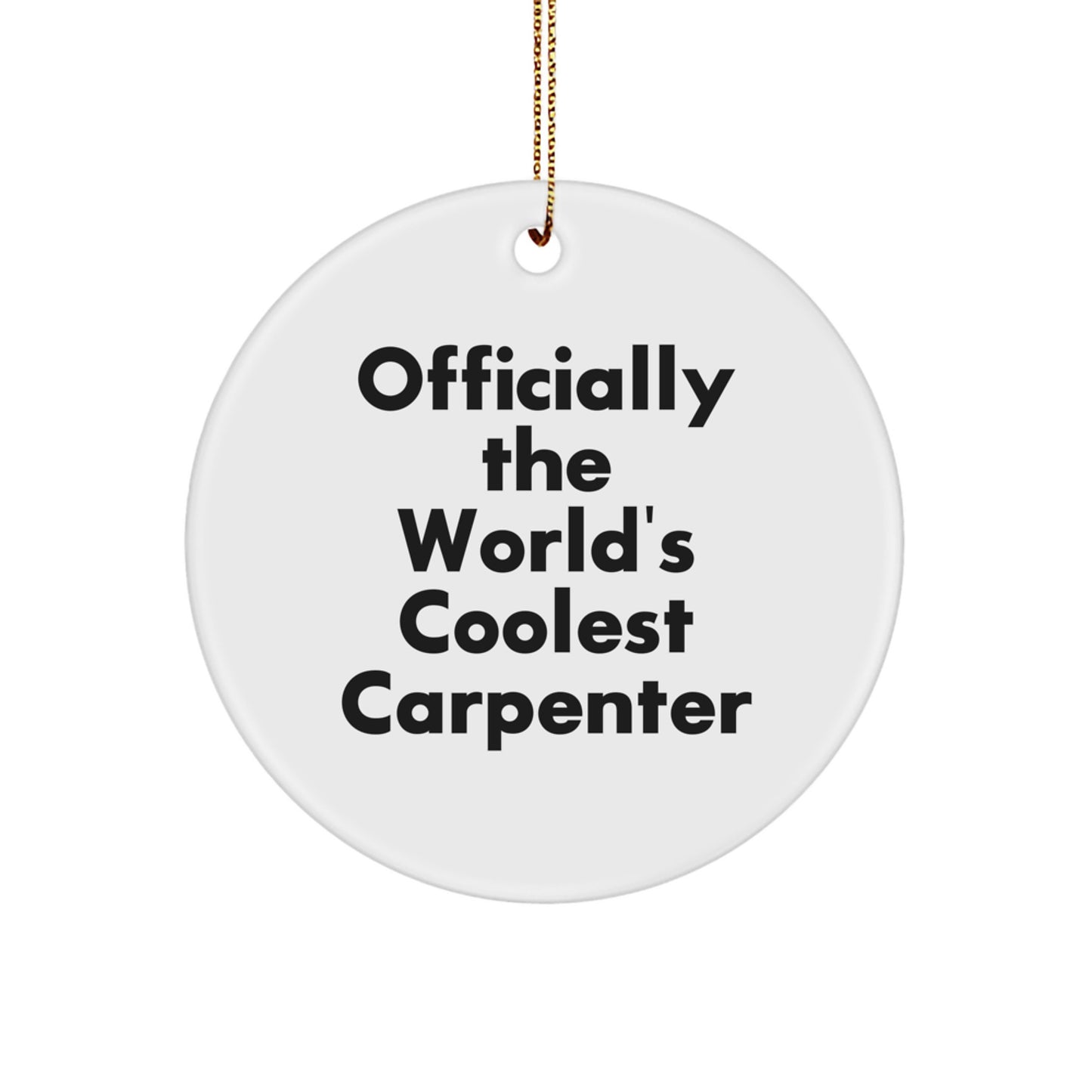 Carpenter Keepsake Christmas Ornament for Him Gift - Image 1