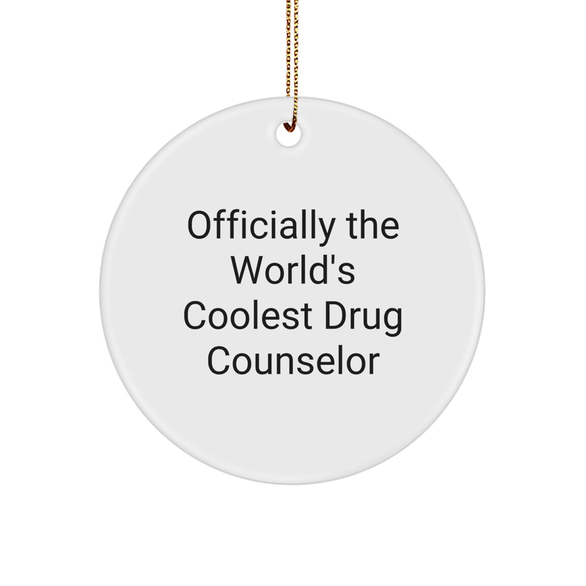 Drug Counselor Keepsake Christmas Ornament for Him Gift - Image 1