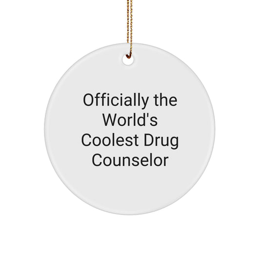 Drug Counselor Keepsake Christmas Ornament for Him Gift - Image 1