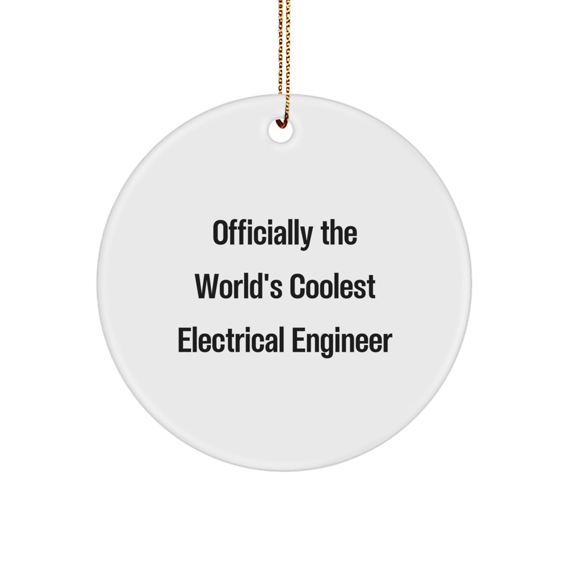 Officially Coolest Electrical Engineer Ornament Gift Roommates Memento - Image 1
