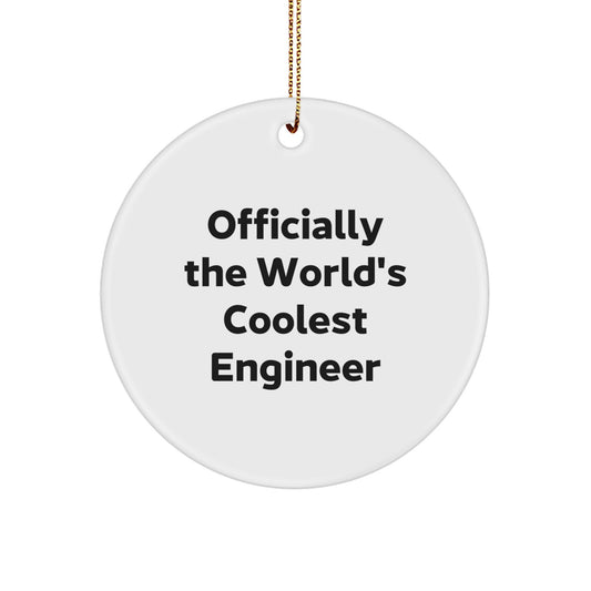 Funny Engineer Gifts, Officially The World's Coolest Engineer, Christmas Unique Gifts from Friends and Family for Engineer Men and Women - Image 1