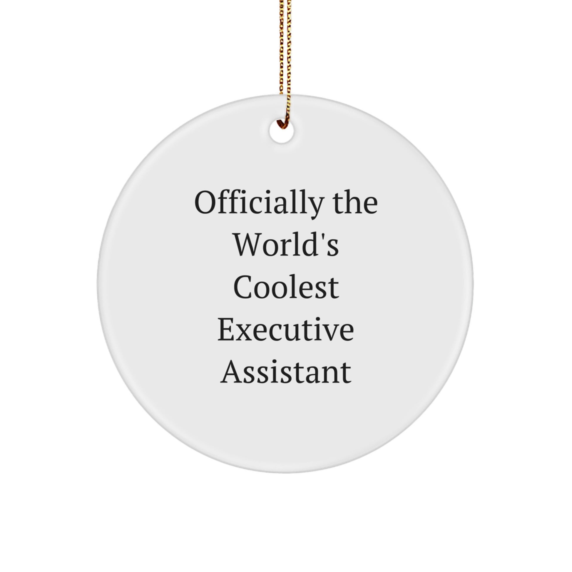 Christmas Unique Gift Executive Assistant Circle Ornament Cool for Teens - Image 1