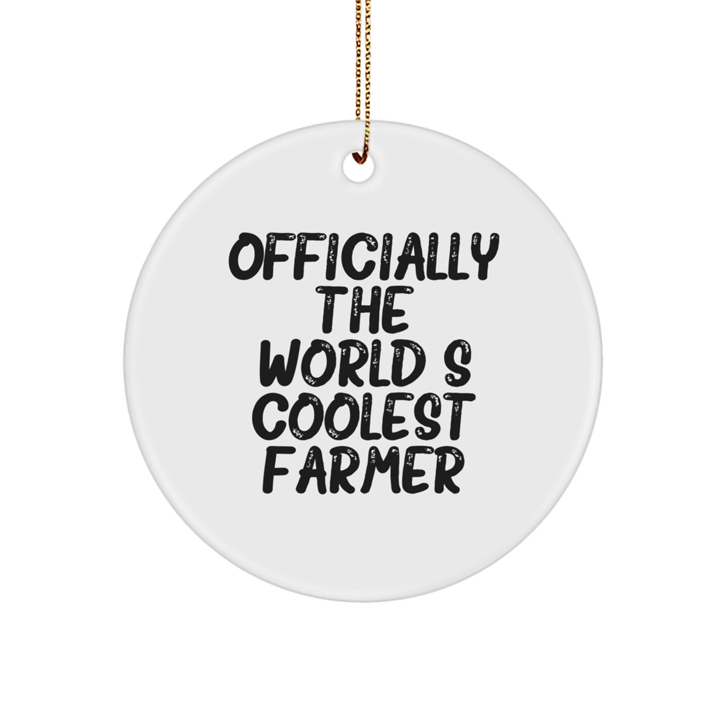 Durable MDF Farmer Christmas Ornament for a Best Friend Gift - Image 1