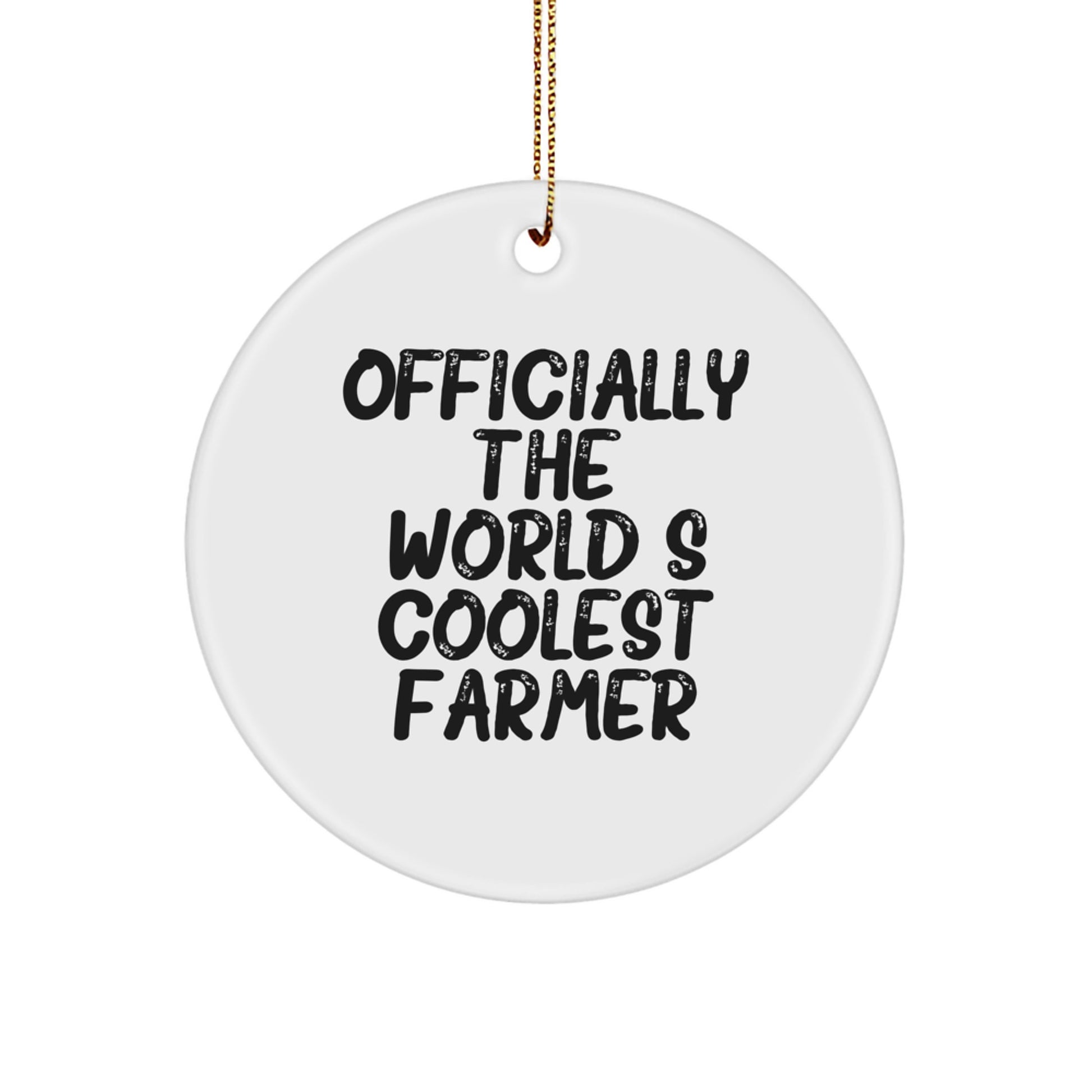 Durable MDF Farmer Christmas Ornament for a Best Friend Gift - Image 1