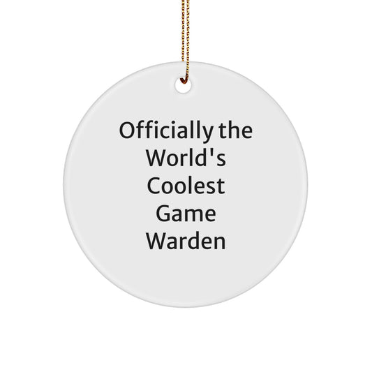 Cool Game Warden Christmas Ornament Novelty for Friends Gift - Image 1