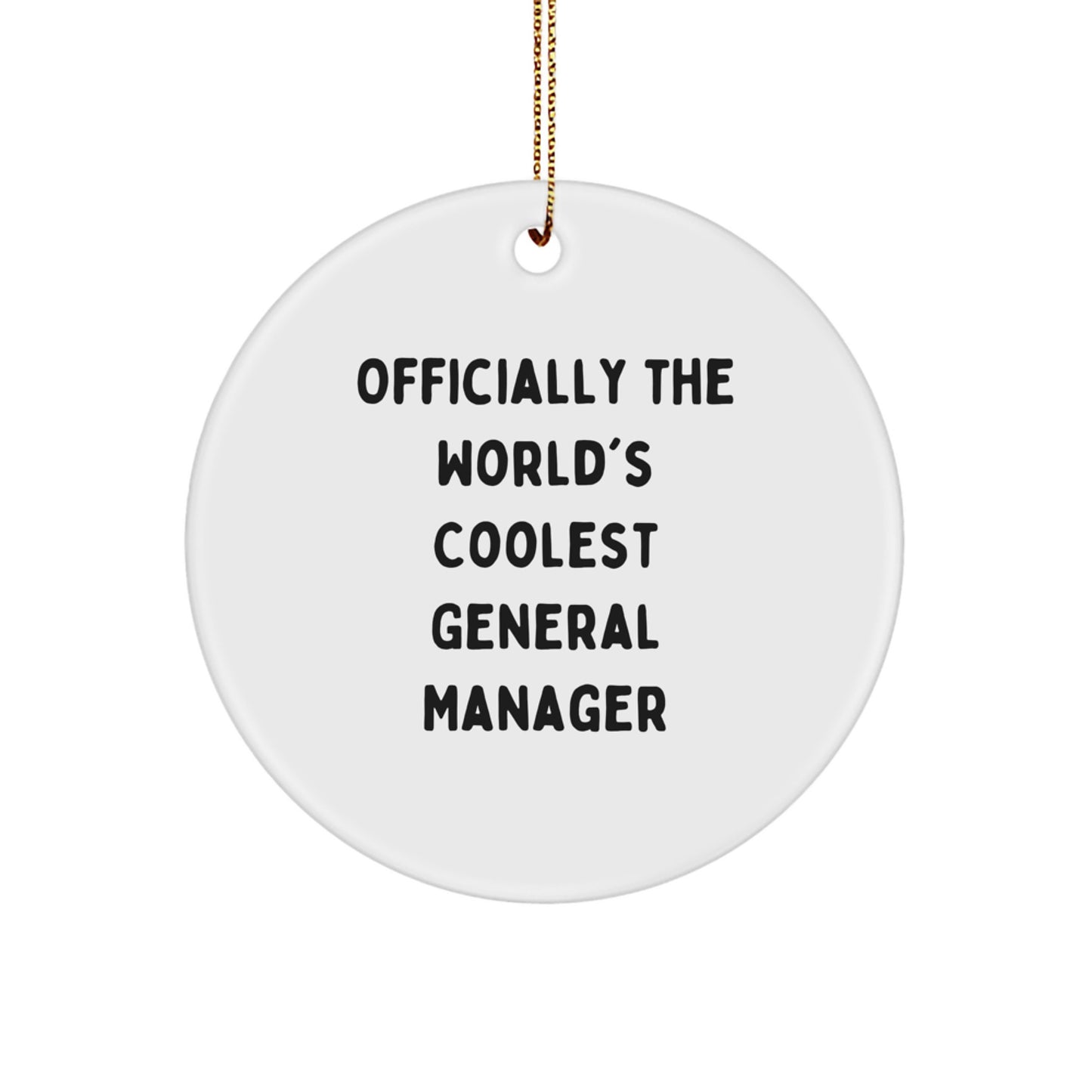 Christmas Unique Gift General Manager Circle Ornament for Her Present - Image 1