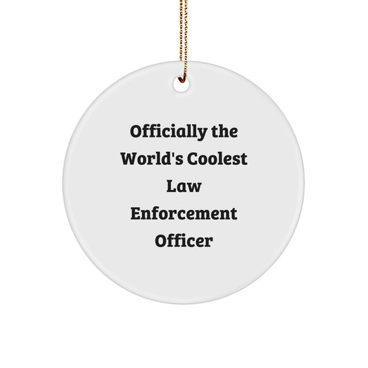 Law Enforcement Keepsake Christmas Ornament for Him Officially Cool Gift - Image 1