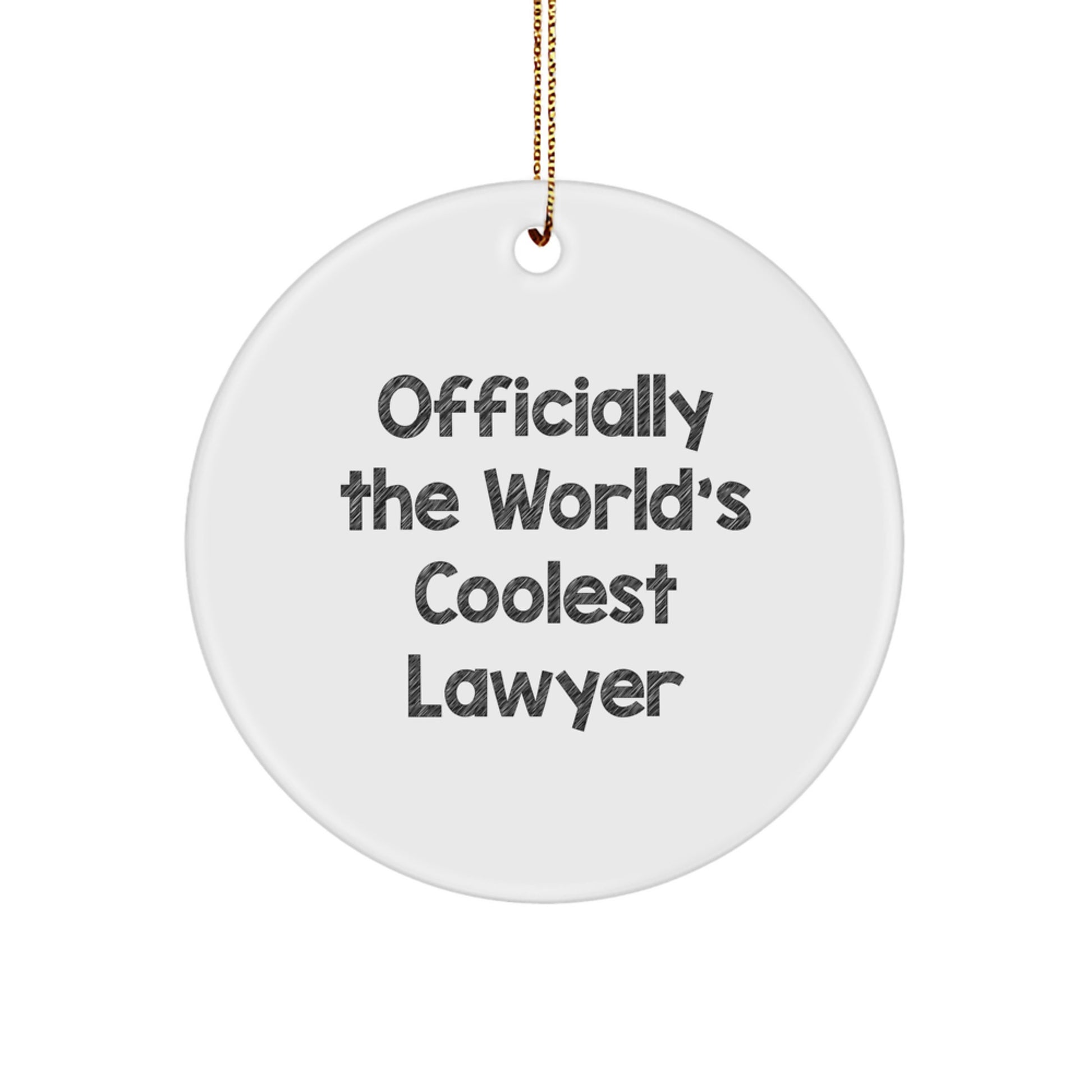 Lawyer Keepsake Christmas Ornament for Him World's Coolest Lawyer Gift - Image 1