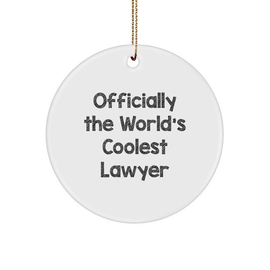 Lawyer Keepsake Christmas Ornament for Him World's Coolest Lawyer Gift - Image 1