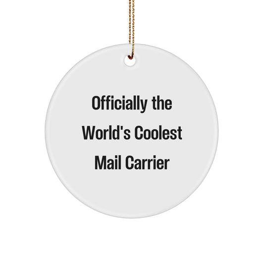 Funny Mail Carrier Circle Ornament Gifts from Friends for Christmas Unique Gifts - Image 1