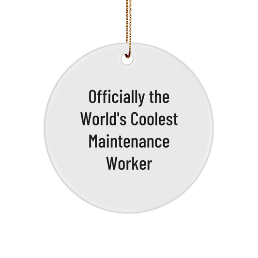 Maintenance Worker Christmas Ornament Gift - Favorite, Officially The - Image 1