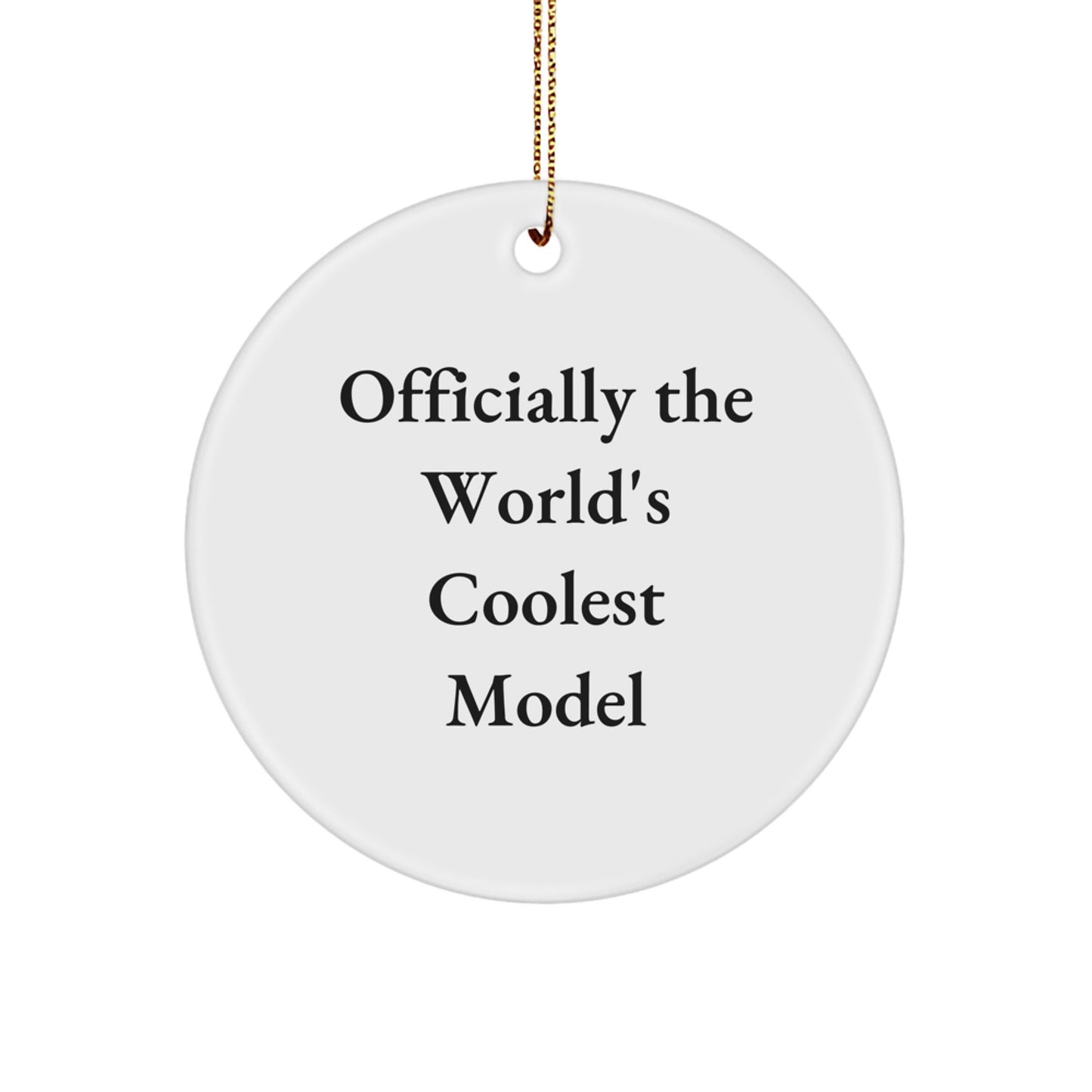 Christmas Ornament for Coworkers Gift – Officially World's Coolest Model - Image 1