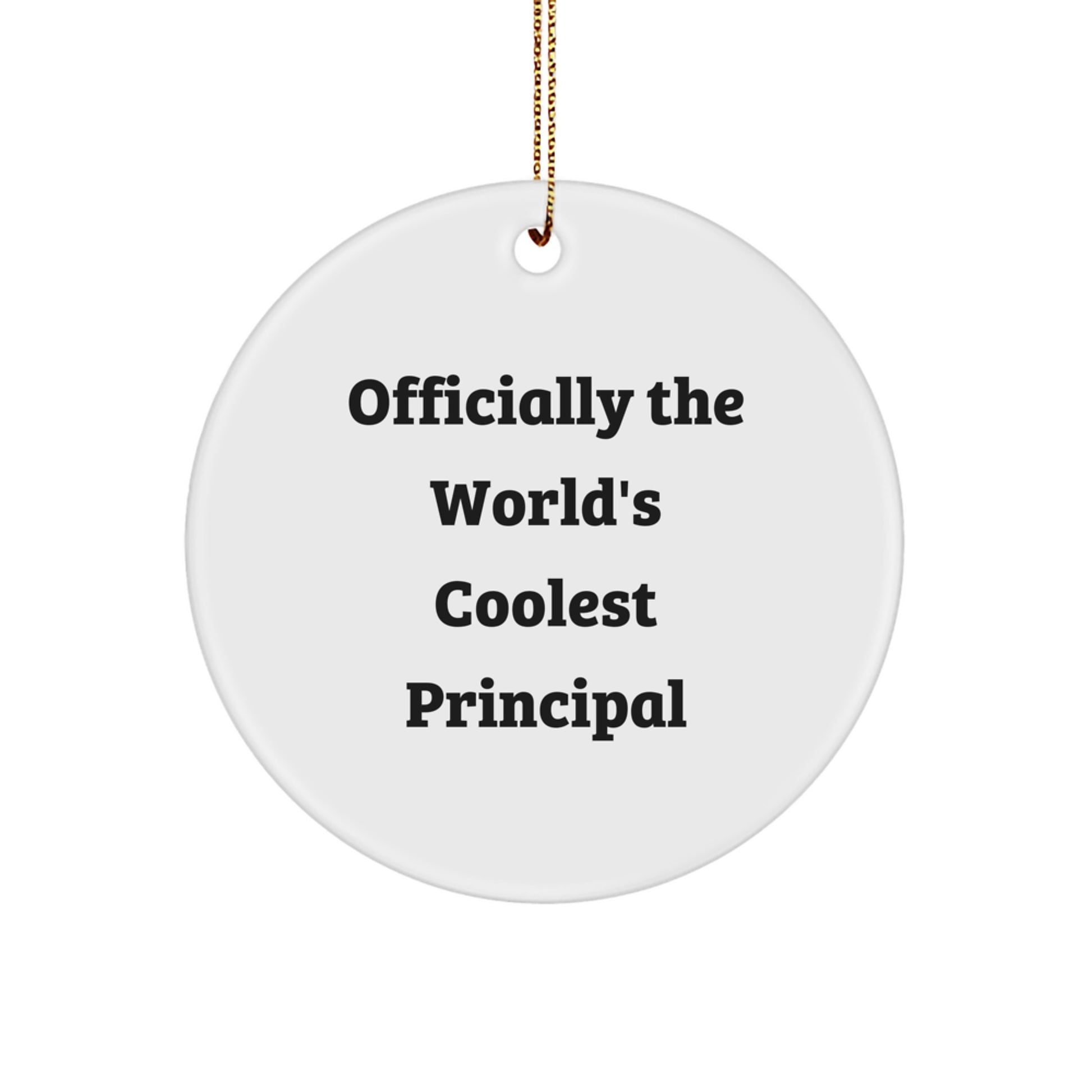 Funny Principal Christmas Circle Ornament Gifts from Friends for Men Unique Principal - Image 1