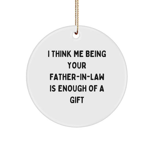 Christmas Unique Gift Father-in-law Circle Ornament for Coworkers Idea - Image 1