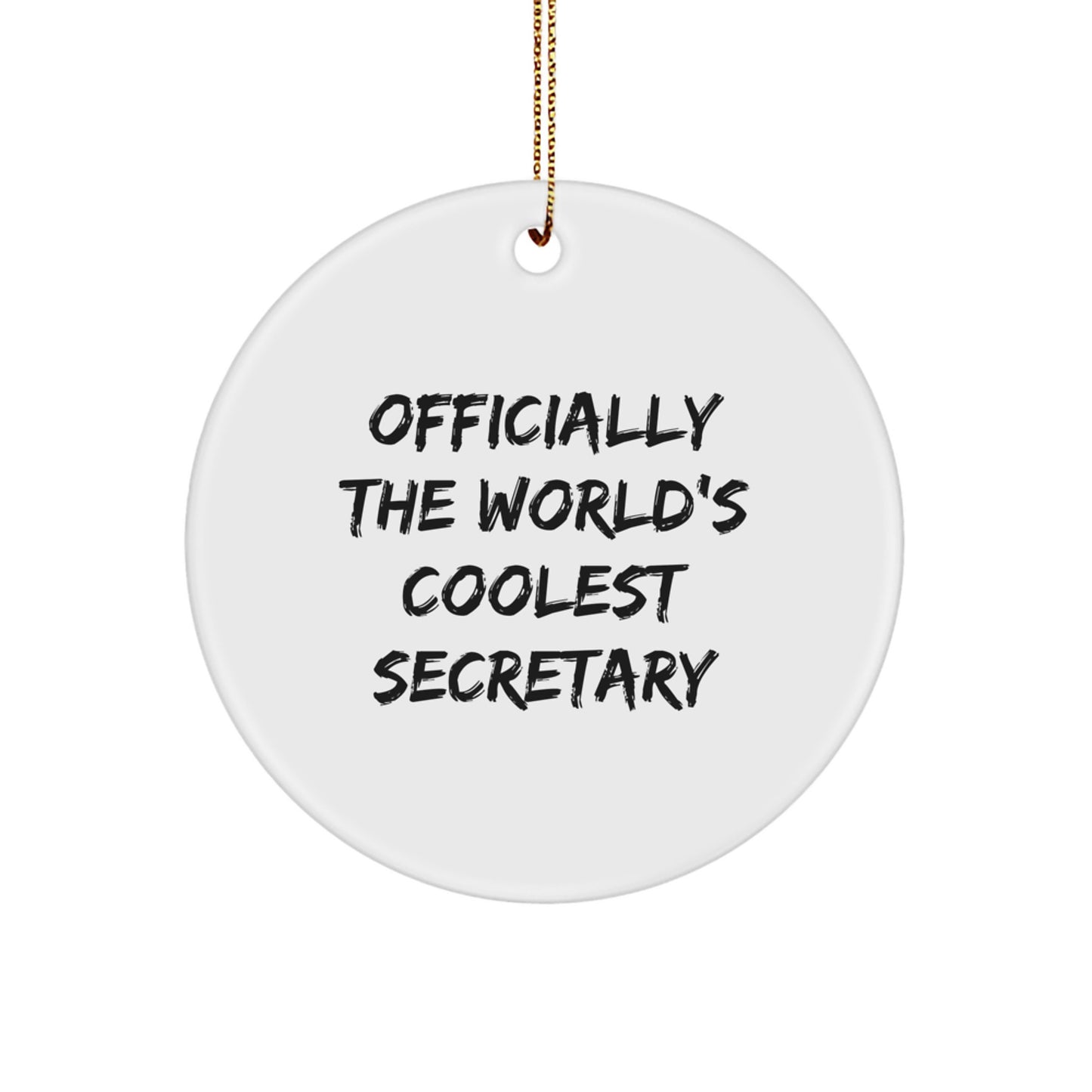 Coolest Secretary Novelty Christmas Ornament for Friends Gift - Image 1