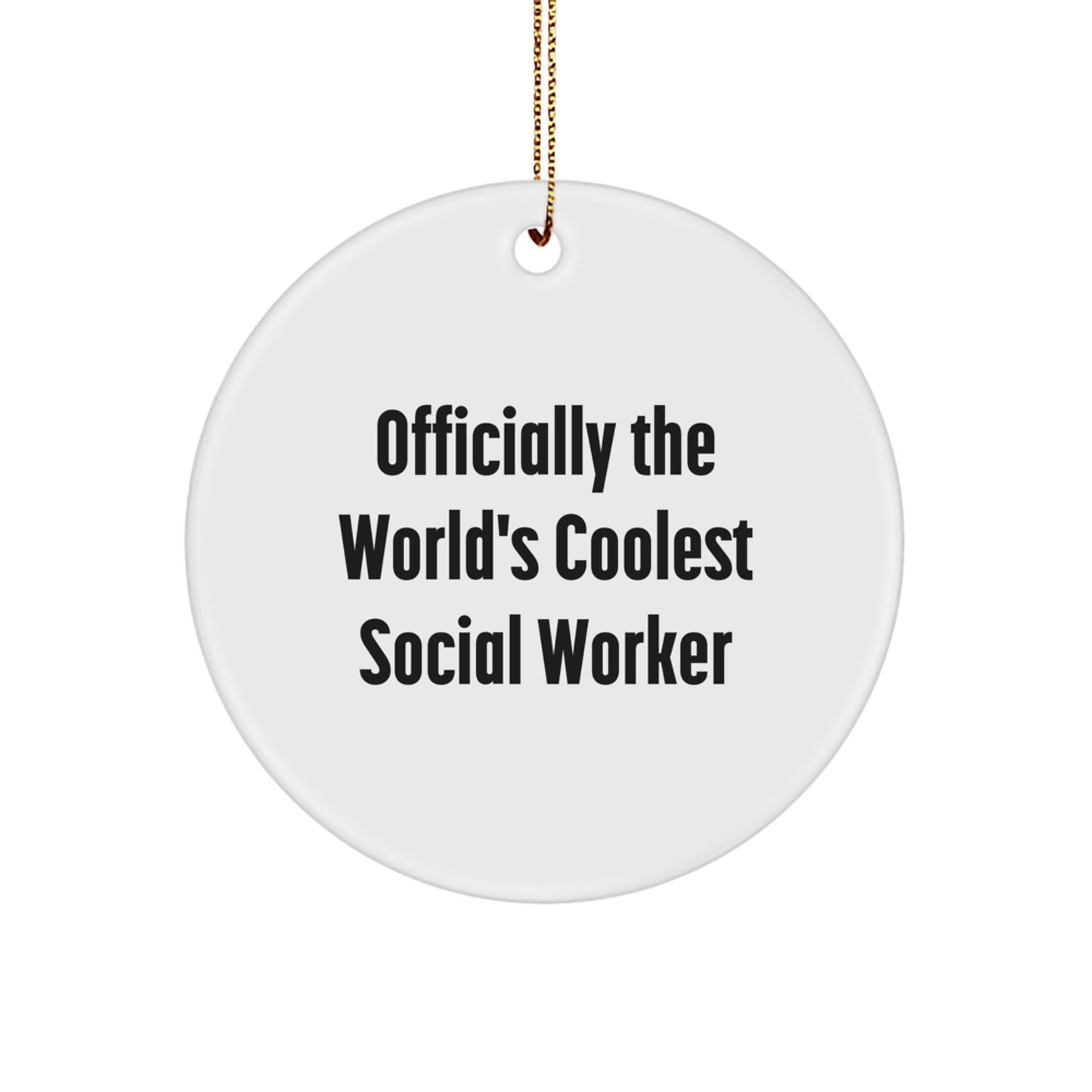 Social Worker Keepsake Christmas Ornament for Him Gift – Officially Cool - Image 1