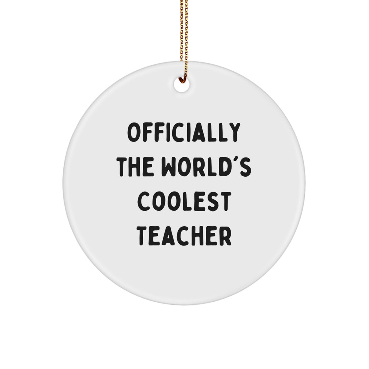 Funny Teacher Christmas Ornament Gift for Friends, Novelty 'Officially - Image 1