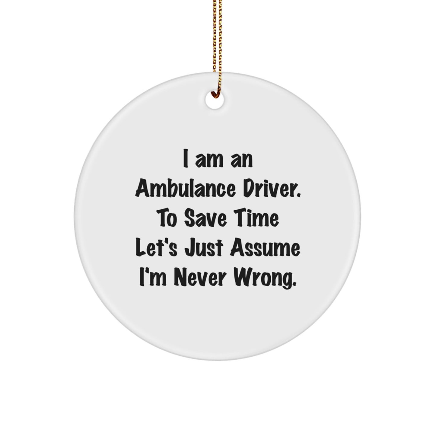 Funny Ambulance Driver Gifts for Men from Family - Ambulance Driver Christmas Unique Gifts - Image 1