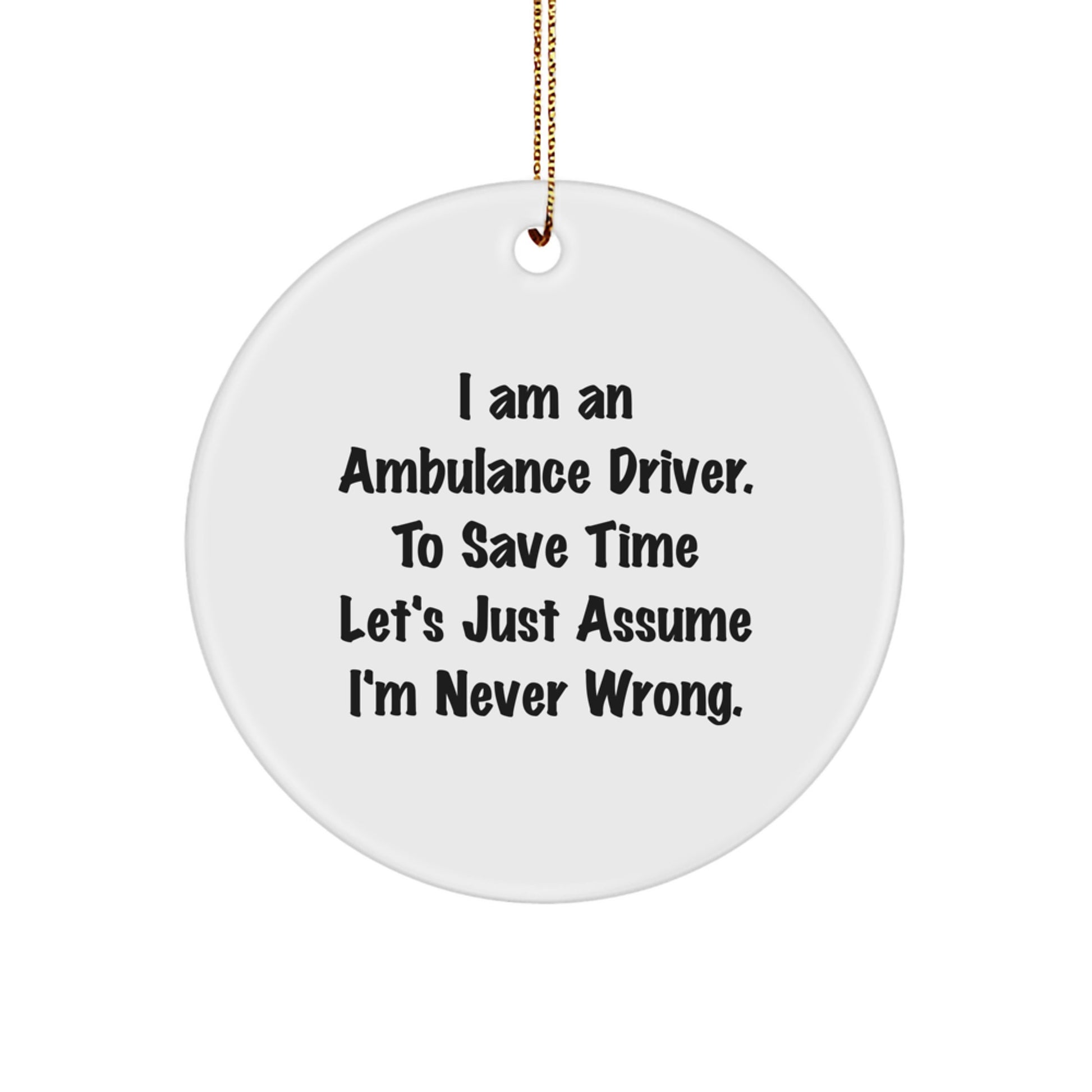 Funny Ambulance Driver Gifts for Men from Family - Ambulance Driver Christmas Unique Gifts - Image 1