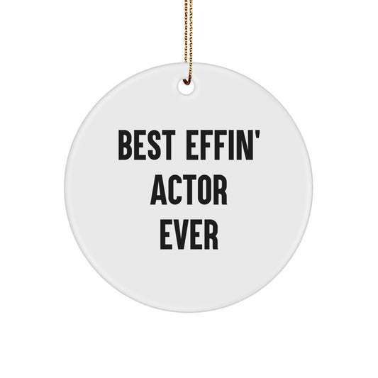 Funny Actor Gifts from Friends, Circle Ornament for Actor, Men, Women, Christmas Unique Decorations - Image 1