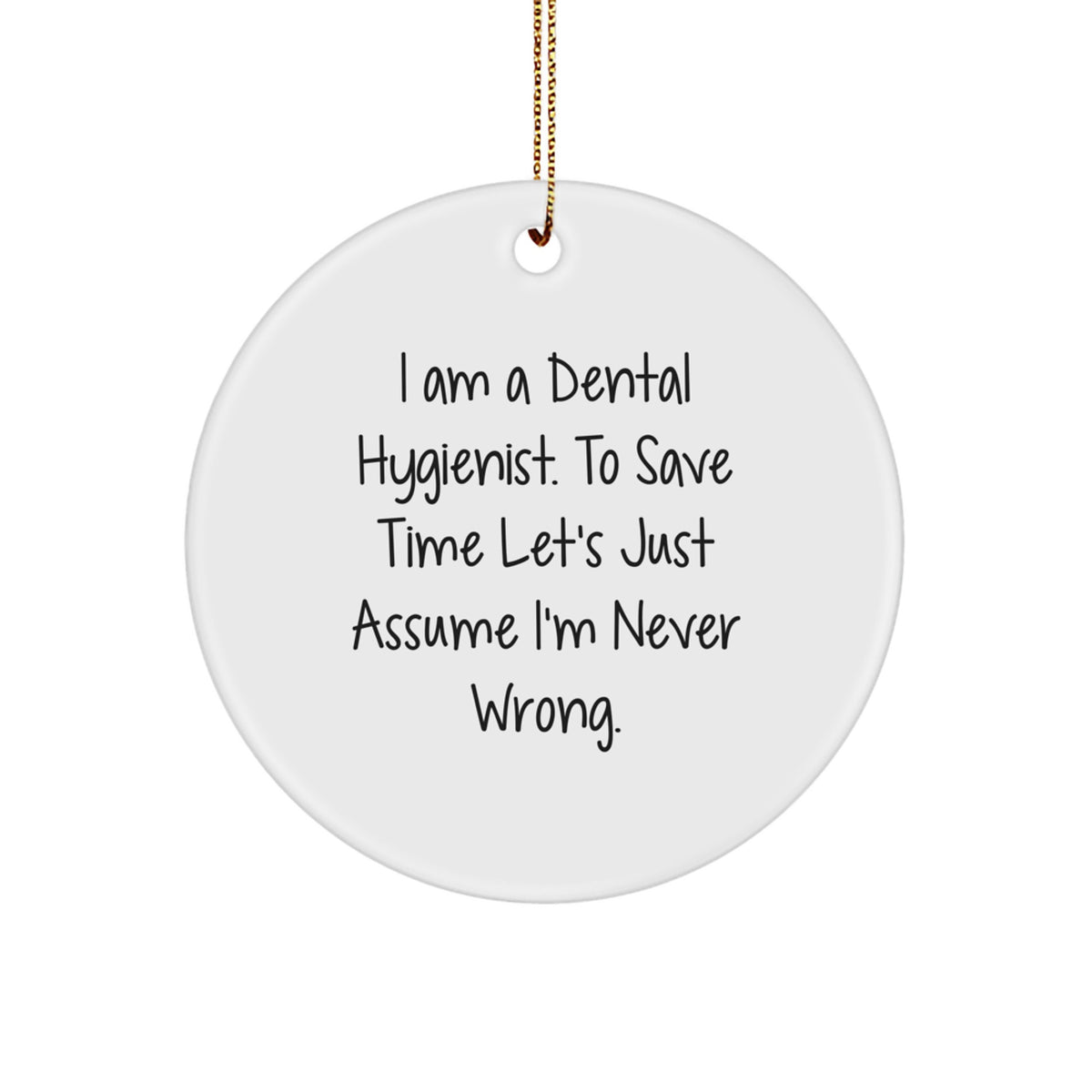 Christmas Gift for Her Dental Hygienist Keepsake Ornament Present - Image 1