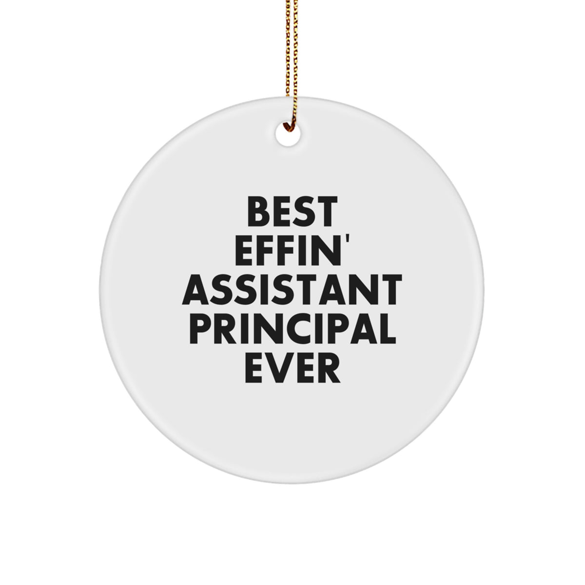 Assistant Principal Circle Ornament Gift Best Effin' for Coworkers - Image 1