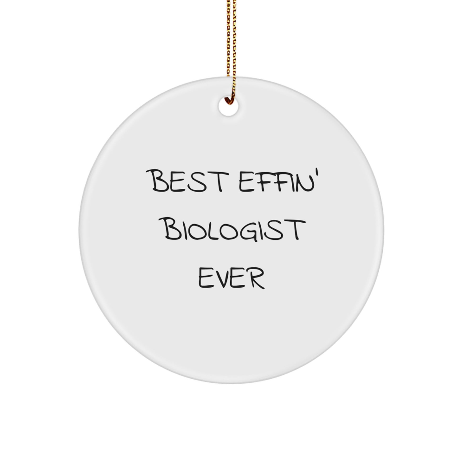 Funny Biologist Gifts for Christmas Unique Circle Ornament from Friends, Men, Women, Coworkers, Family - Image 1