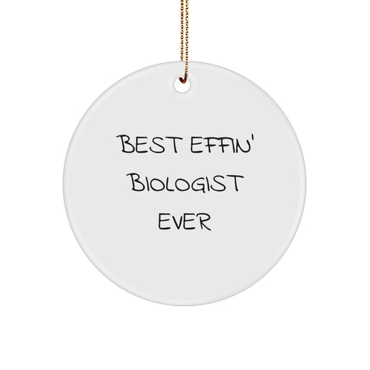 Funny Biologist Gifts for Christmas Unique Circle Ornament from Friends, Men, Women, Coworkers, Family - Image 1