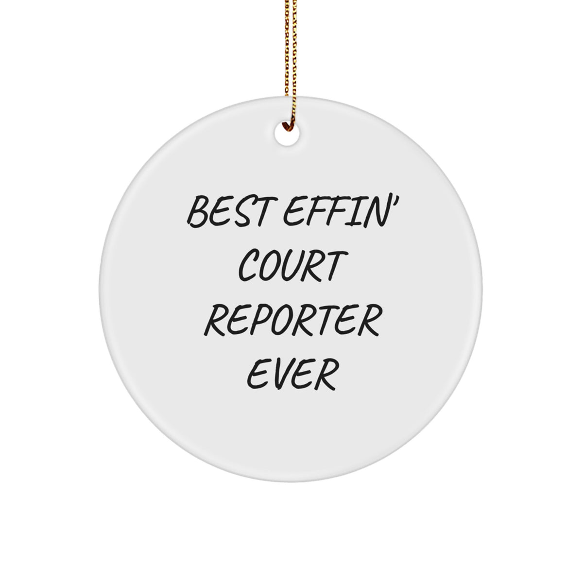 Sassy Court Reporter Novelty Bright Christmas Ornament for Friends Gift - Image 1