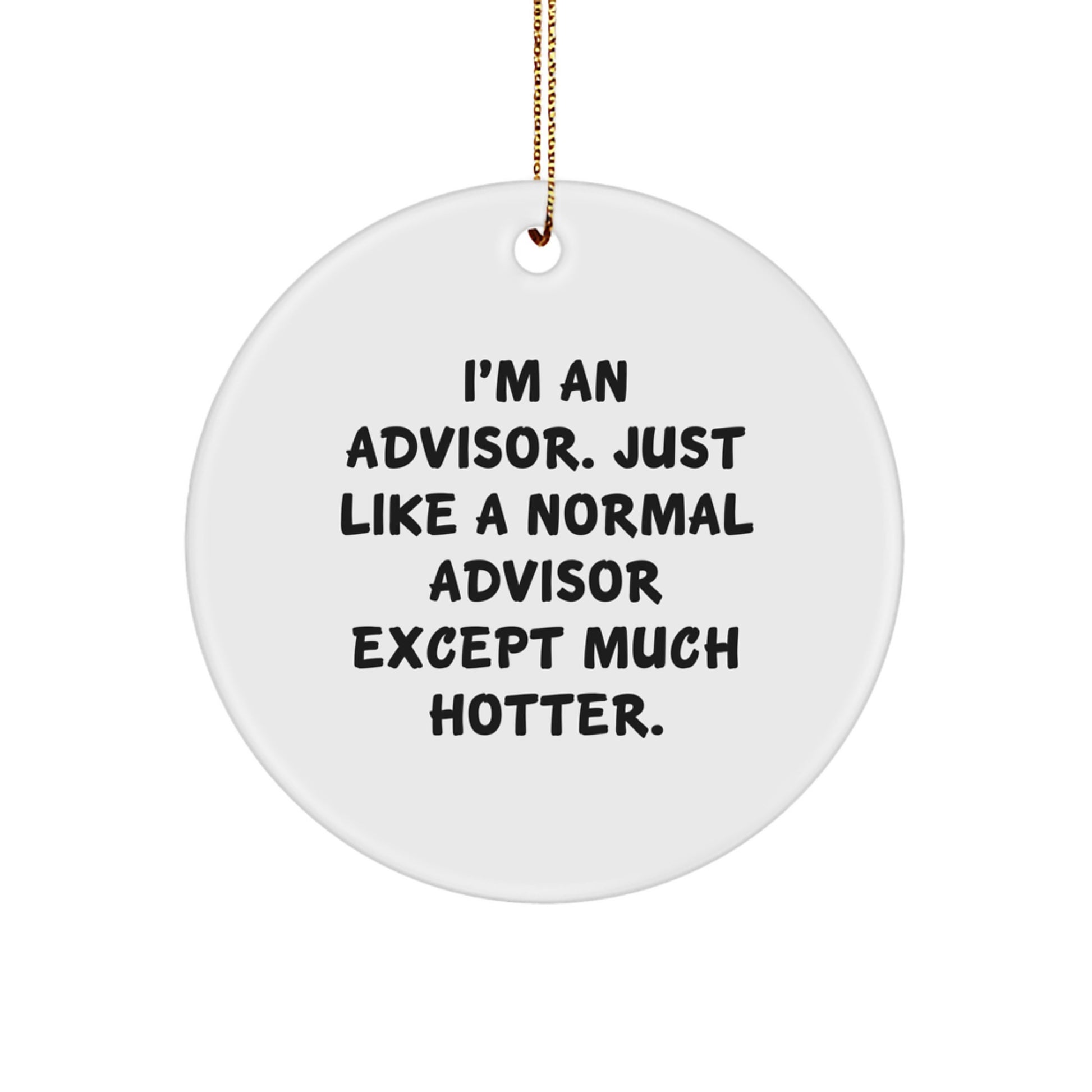 Funny Advisor Gifts from Friends or Family - I'm An Advisor Circle Ornament for Christmas Unique Presents - Image 1