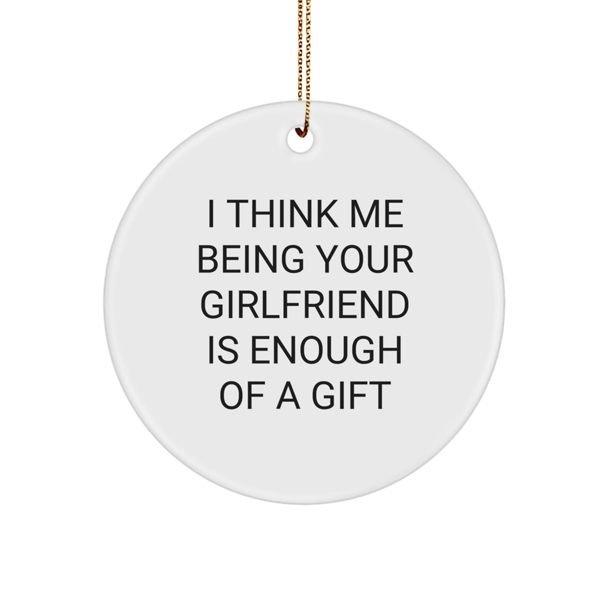 Girlfriend Keepsake Christmas Ornament for Him Vibrant Quote Gift - Image 1
