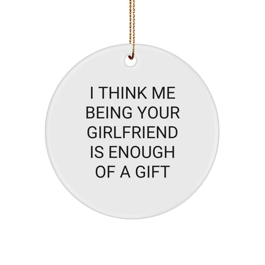 Girlfriend Keepsake Christmas Ornament for Him Vibrant Quote Gift - Image 1