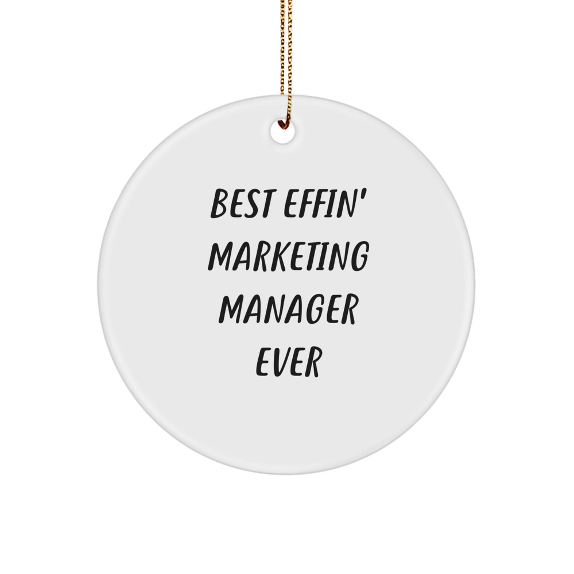 Marketing Manager Circle Ornament Idea for Coworkers Christmas Gift - Image 1