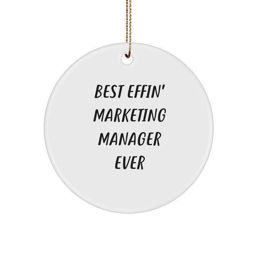 Marketing Manager Circle Ornament Idea for Coworkers Christmas Gift - Image 1