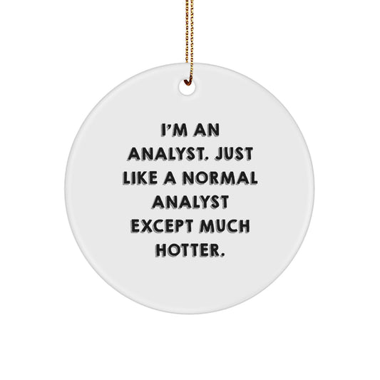 Funny Analyst Gifts for Men Women Friends Coworkers - I'm An Analyst Hotter Than Ever - Image 1