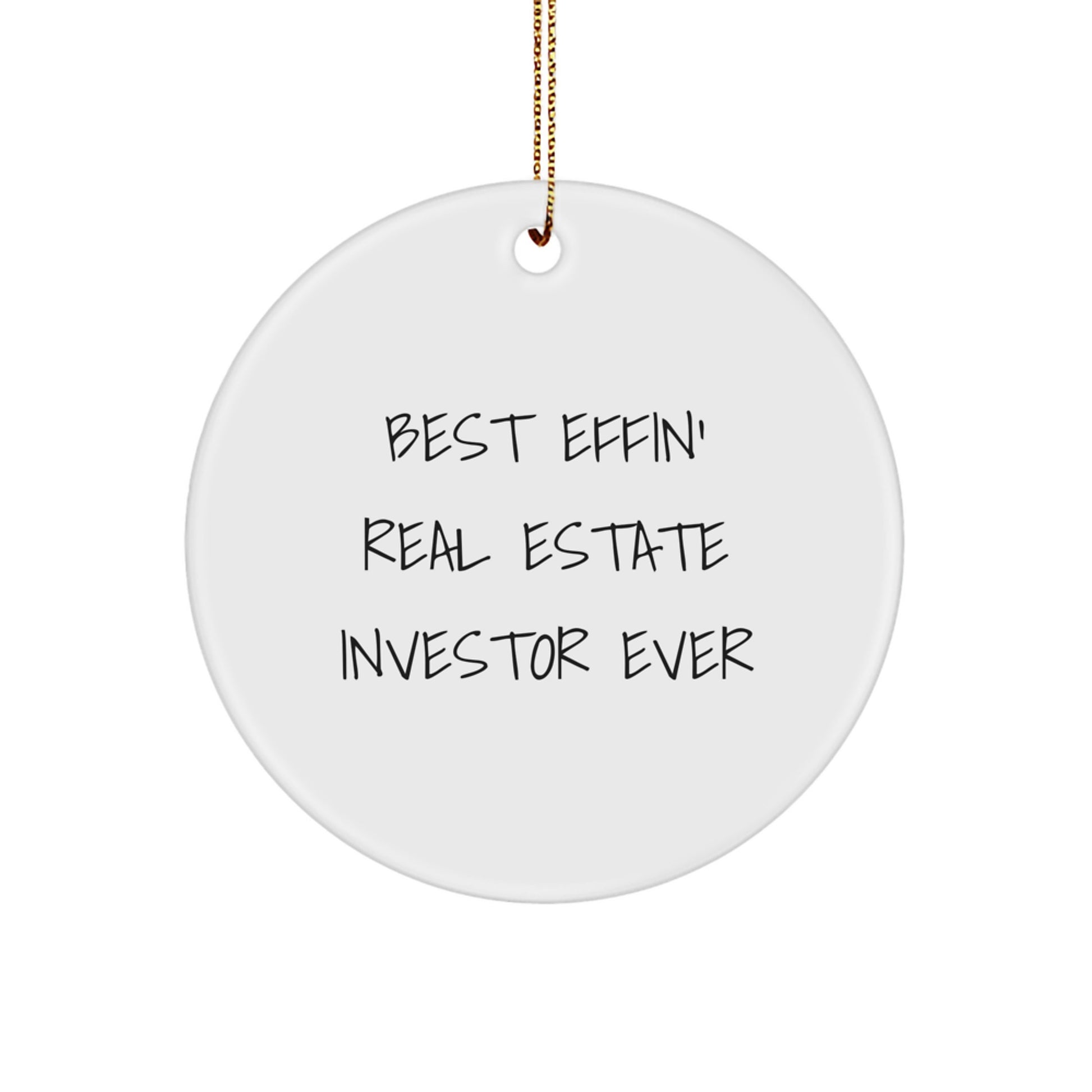 Cheeky Real Estate Investor Christmas Ornament for Roommates Gift - Image 1