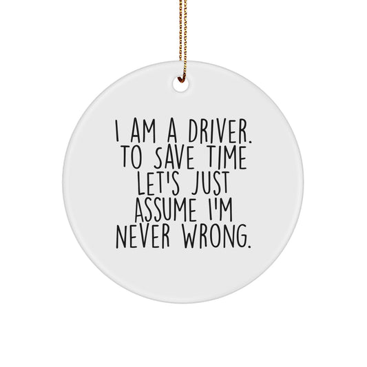 Driver Keepsake Christmas Ornament for Him Gift - Image 1