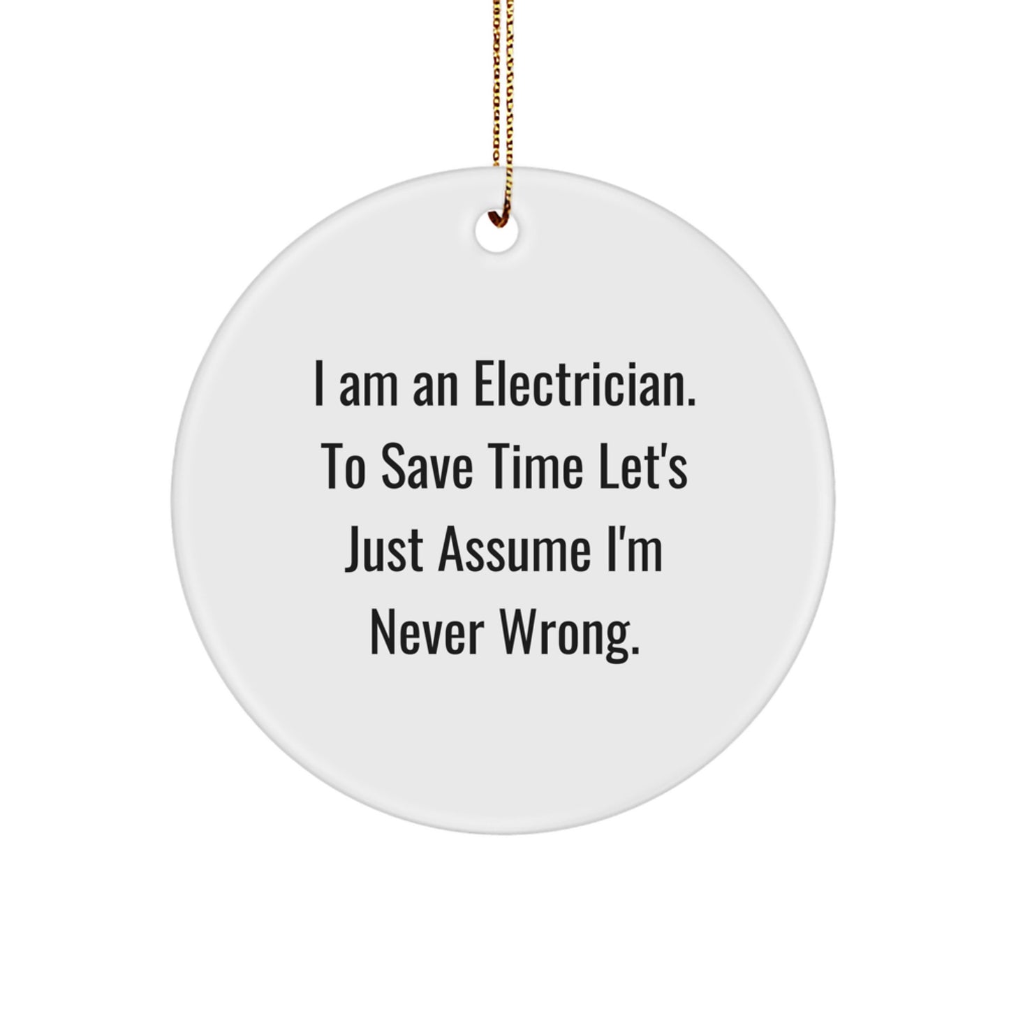 Christmas Gift for Her Electrician Keepsake Ornament Present - Image 1