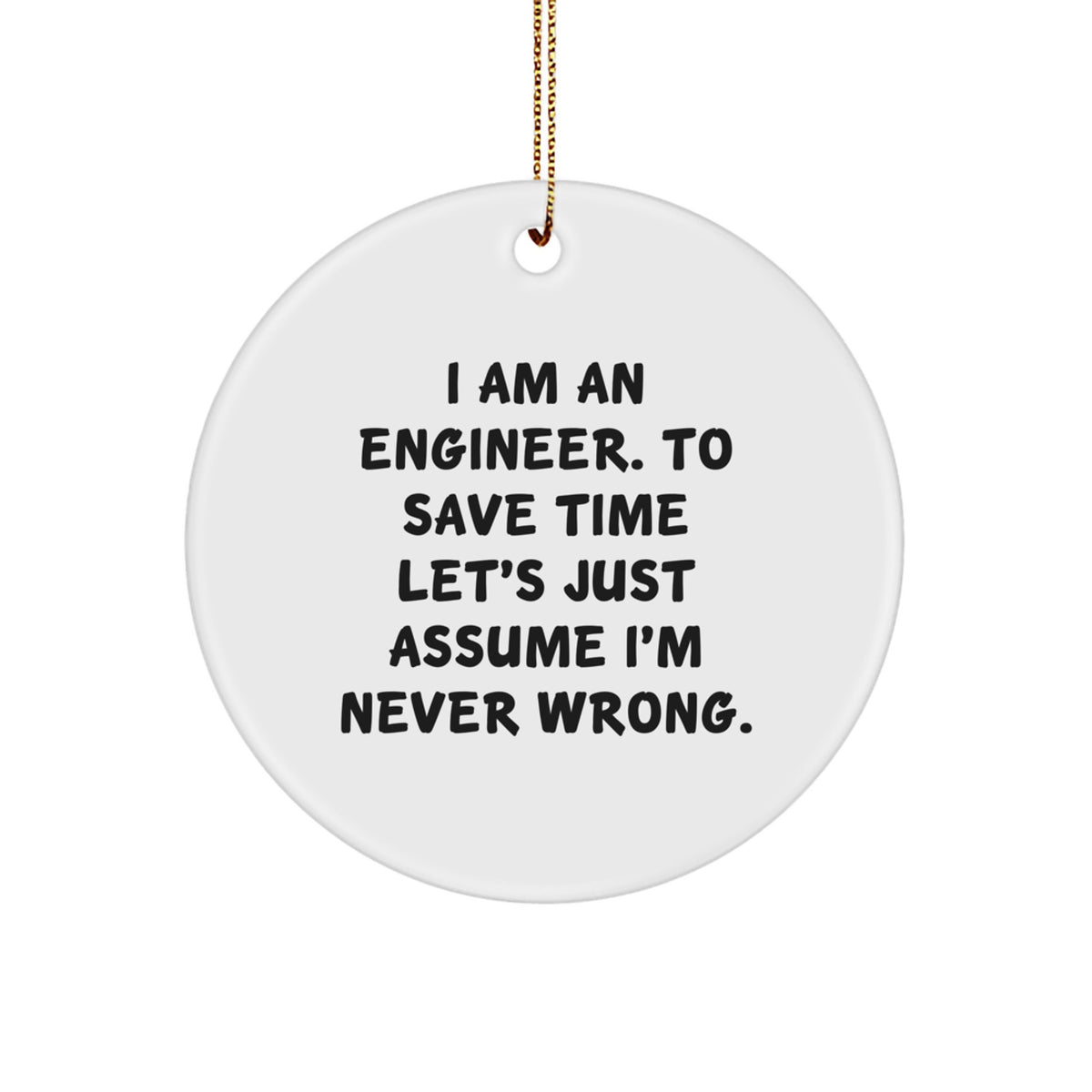 Engineer Keepsake Christmas Ornament for Him Holiday Bright Gift - Image 1