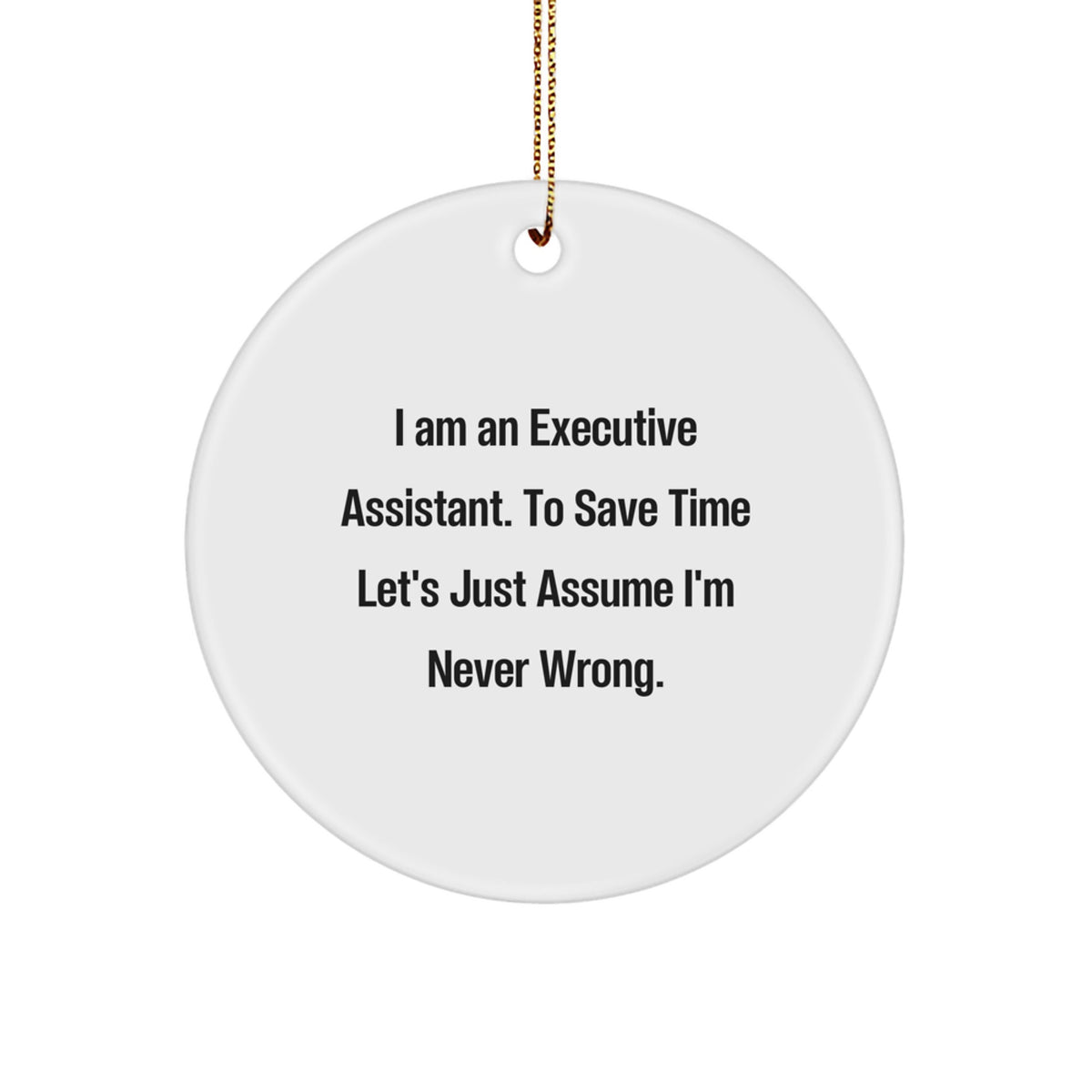 Executive Assistant Keepsake Holiday Christmas Ornament for Him Gift - Image 1